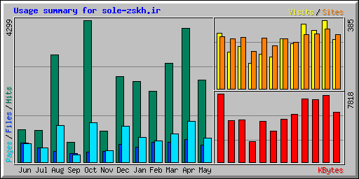 Usage summary for sole-zskh.ir